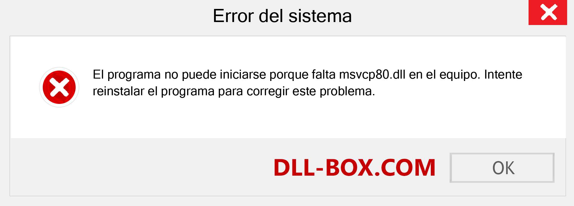 ¿Falta el archivo msvcp80.dll ?. Descargar para Windows 7, 8, 10 - Corregir msvcp80 dll Missing Error en Windows, fotos, imágenes